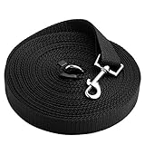 Foxnovo Training Leashes 15m /50ft Long Nylon for Pet Dog Cat Color Black