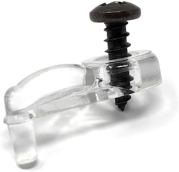Clear Glass Panel Retainer Clips with Screws (25 Pack, 3/16