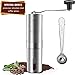 Coffee Grinder Manual, Stainless Steel Coffee Bean Grinder Ceramic Conical Burr Hand Crank Mill with Spoon AUKO