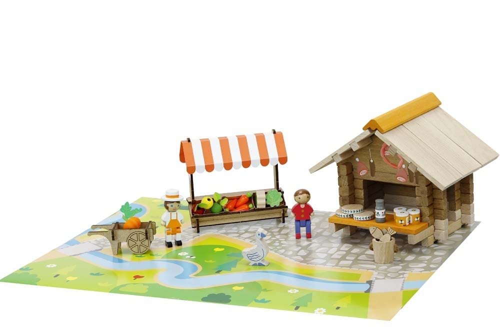 Jeujura-La Place du Marse-80 Pieces Accessories for Baby Dolls, Multicoloured (J8218)