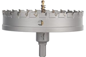 Vearter 6''(152mm) Carbide Hole Saw for Stainless Steel, Heavy Duty Hole Cutter with Pilot Drill Bit, for Hard Metal, Iron, A