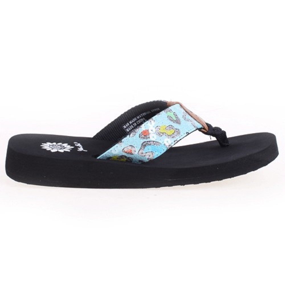 little girl yellow box flip flops