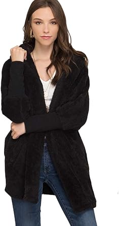 fake fur hooded jacket