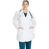 Healing Hands Lab Coat For Woman White Coat Fiona with 4 Pockets, Fluid Barrier, Easy Care, and 360° Stretch Fabric 5101