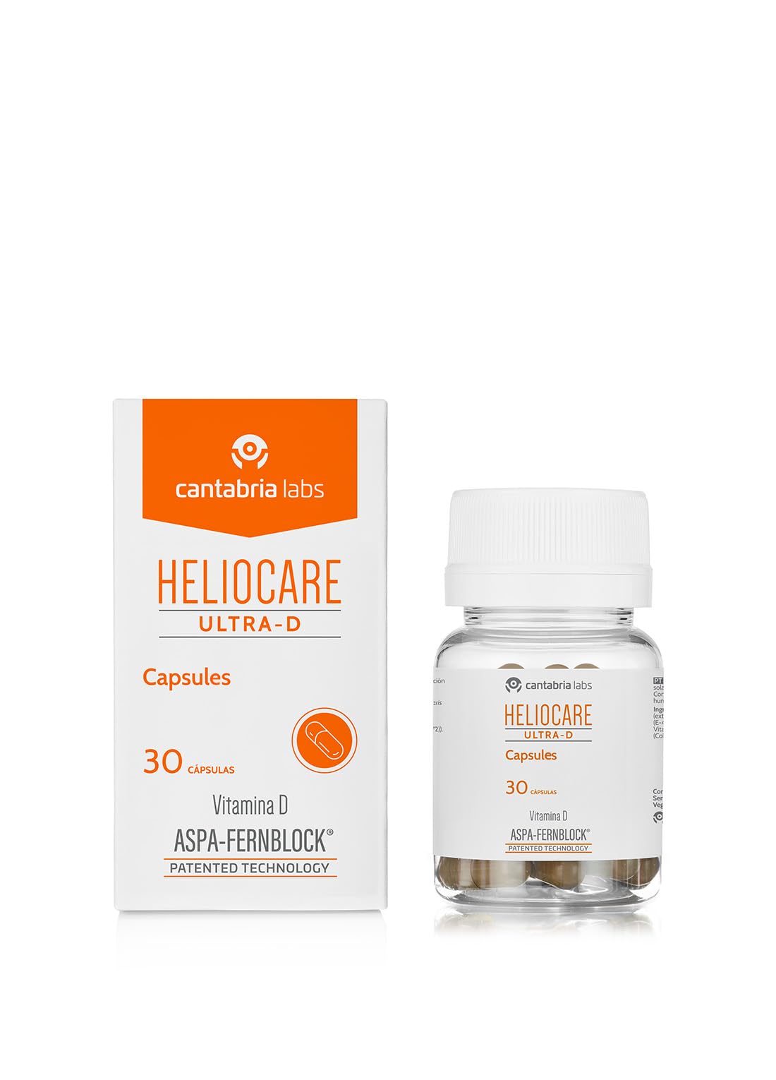 Heliocare Ultra-D Capsules, Skin Boosting Vitamin D Supplements, ASPA-Fernblock+ Technology Protects Against UVA, UVB, Visible and Infrared Hazards, Reduces Blotchy Skin (30 Capsules)