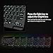 Vive Comb Bluetooth Keyboard, 7-Colors Backlit Universe Compact Portable Wireless 3.0 Keyboard for iOS, Android, Windows with a Foldable Multi-angle Cell Phone Stand Desktop Holder, Black