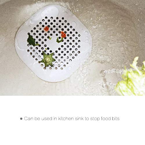 NOTSEK Shower Drain Covers, Silicone Tube Drain Hair Catcher Stopper with Sucker for Bathroom Kitchen, Rubber Bathtub Sink Strainer Plug Filter Trap Home Drain Protectors (Grey) - Thumbnail 4