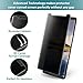 Klearlook Note 8 Privacy Screen Protector, Note 8 Tempered Glass Screen Protector Anti Spy Case Friendly Full Coverage with Back Carbon Fiber Skin for Galaxy Note 8 Screen [Front and Back]