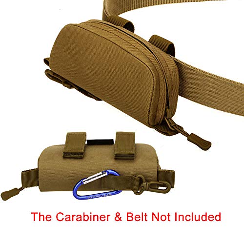 Efanr Eyeglasses Case MOLLE Modular Hardshell Sunglasses Case Tactical Zipper Eyeglass Holder Stand with Clip