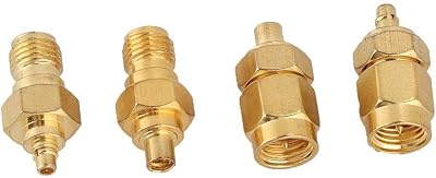 Bewinner 4pcs MCX to SMA Adapter Connector Kit 50 Ohm Nickel-Plated Brass MCX