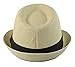 The Hatter Men's Summer Cool Straw Fedora Hat XXL - 24 1/4 In/7 3/4/62Cm Beige