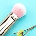 Retractable Kabuki Make Up Brush, Blush Brush Cosmetics with Premium Quality Synthetic Dense Bristles for Girls Gifts (rose gold)