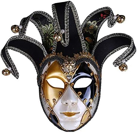 Masquerade Masks Volto Resin Music Jester Venetian Mask Mardi Gras Wall Decorative Art Collection