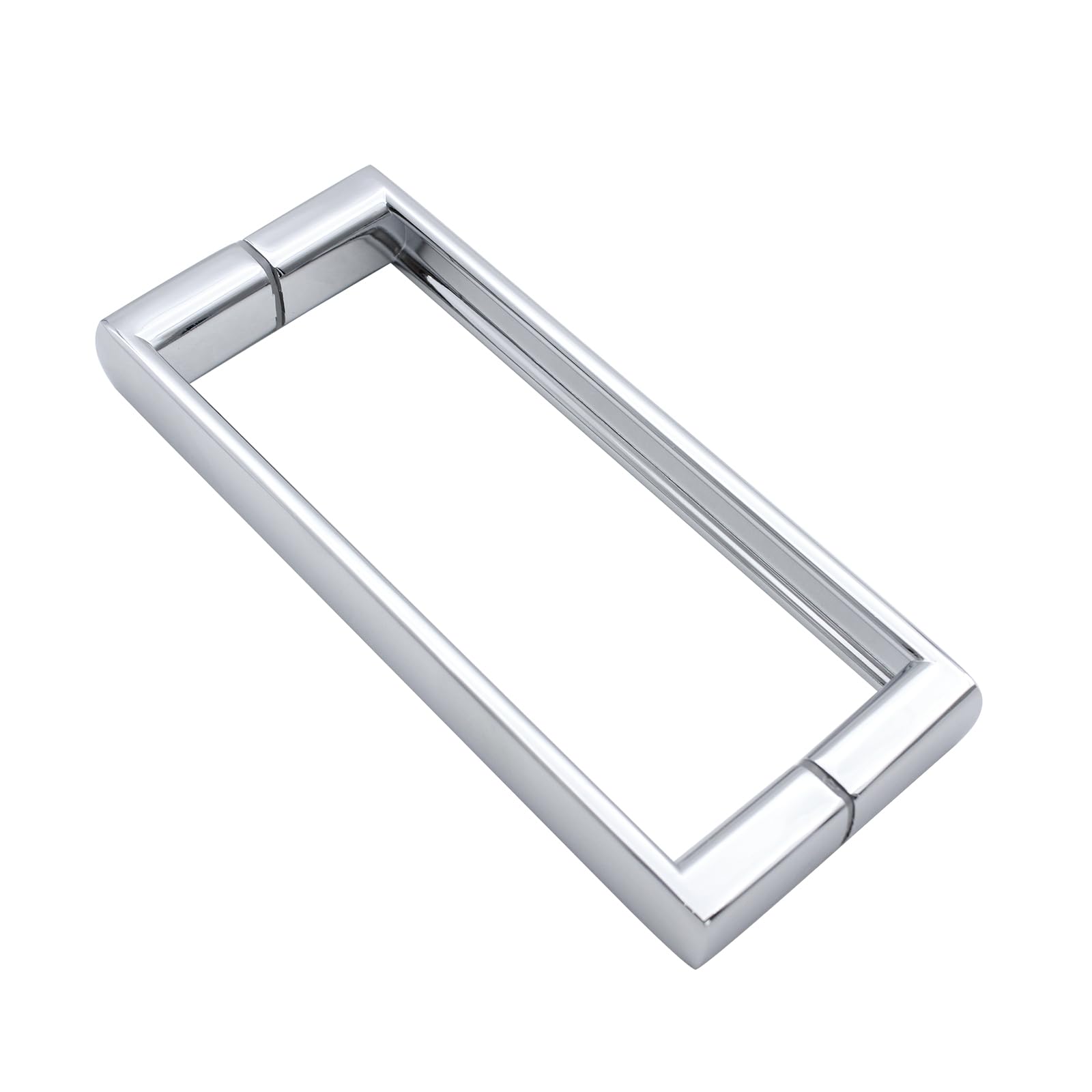 Heavy Duty Chrome Solid zinc Alloy Shower Square Glass Door Handle 143-145mm Hole to Hole Center | 156mm Long for Shower Enclosure | Shower Room | Shower Cabin Shower Door Handle 1pair