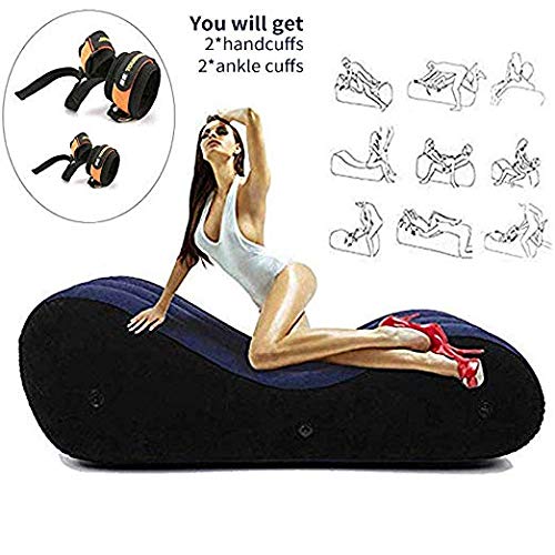 Portable Inflatable Sofa PVC + Rubber + Nylon Magic Aid Position for Deeper Position Support PVC Flocking Bed for Couples Travel Exercise Bed Skills