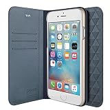 iPhone 6/6S Plus Wallet Case, Araree [Diamond Cube] Genuine Leather Diamond Pattern Wallet Case Flip Cover with Credit Card Holder for iPhone 6S Plus Wallet, iPhone 6 Plus Case (2015) (BLUE)