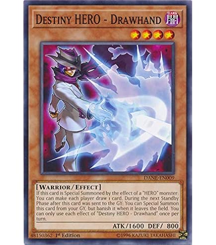 Amazon.com: Yu-Gi-Oh! - Destiny Hero - Dynatag - LEHD-ENA10