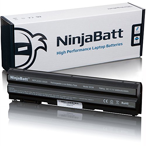 NinjaBatt New Laptop Battery for Dell Latitude E5420 E5430 E5520 E5530 E6420 E6430 E6520 E6530 – High Performance [6 Cells/4400mAh/49wh]