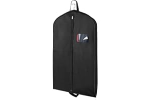 Garment Bags for Travel 43" 1 Pack, Hoprfire Suit Garment Covers with 4" Gussetes for Closet Storage for Men Breathable Folda
