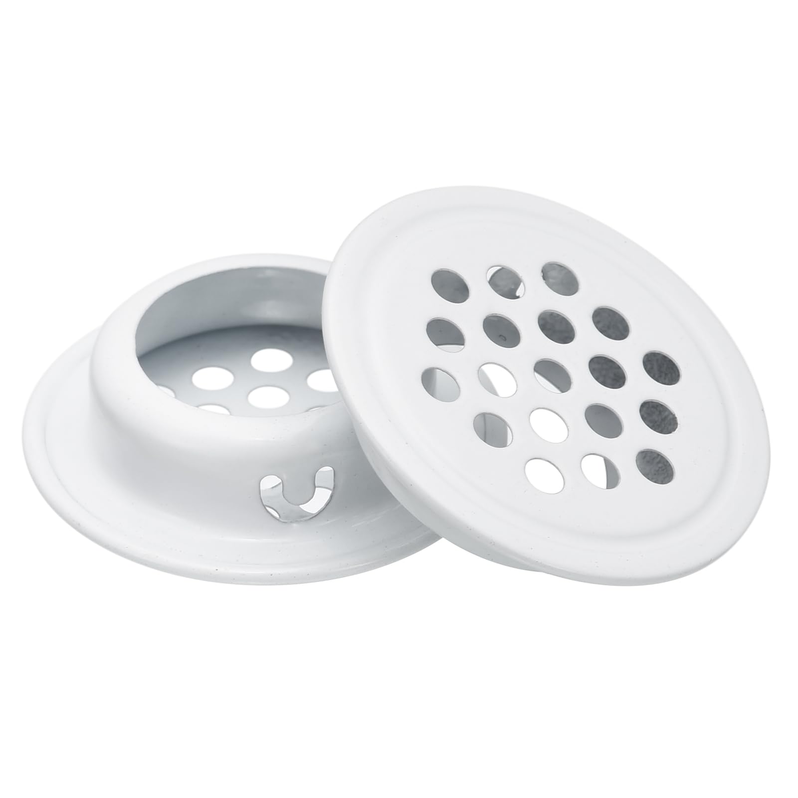 uxcell 25mm(1") Circular Soffit Vent, 30pcs Stainless Steel Circular Air Vents Round Mesh Hole Louver for Kitchen Bathroom Cabinet, White