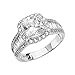 14k White Gold SOLID Wedding Engagement Ring - Size 4.5