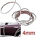 TOOGOO(R) 3m Silver Car Grille Exterior Chrome Styling Decoration Moulding Trim Strip 4mm