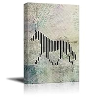 Canvas Wall Art Abstract Animal Lines Art Canvas Prints Home Artwork Decoration for Living Room,Bedroom - 12x18 inches