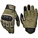 REEBOW TACTICAL Army Military Hard Knuckle Tactical Combat Full Finger Gloves, Medium, Army Green