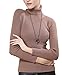 LongMing Women's Cashmere Wool Blend Long Sleeve Turtleneck Slim Was Thin Sweater