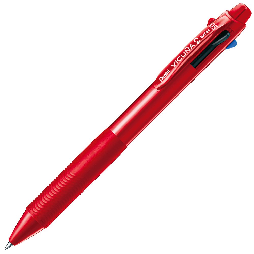 ぺんてる 4色ボールペン ビクーニャ0.5mm BXC45B レッド の商品画像