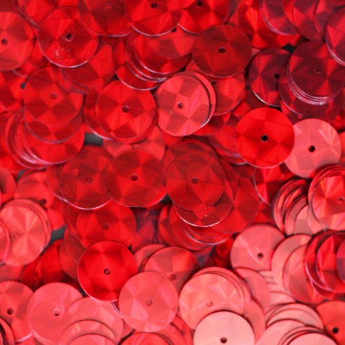 10mm Flat Round SEQUIN PAILLETTES ~ RED PRISM MULTI Reflective METALLIC ~ Loose sequins for embroidery, bridal, applique, arts, crafts, and embellishment. Made in USA.