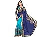 Saree Sari Designer Indian Dress Bollywood Ethnic Party Traditional (Free Size, Blue)