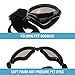 PETLESO Large Dog Goggles Eye Protection Pet Goggles Sunglasses for Medium Large Dogs- Black