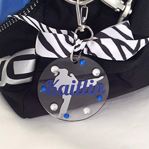 Karate Girl Bag Tag Personalized with Your Name and Your Colors