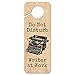 GRAPHICS & MORE Do Not Disturb Writer at Work Plastic Door Knob Hanger Sign