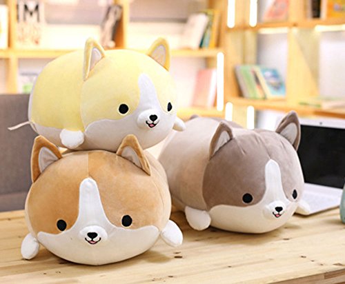 4 Cute+Funny+Corgi+Plush+Pillows