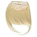 REECHO Fashion Full Length Synthetic 1 Piece Layered Clip in Hair Bangs Fringe Hairpieces Hair Extensions Color - Blonde