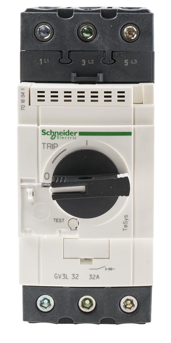 Schneider Electric GV3L32 MPCB TP 32A 100kA, Tesys Gv3 - Circuit Breaker - Magnetic - 32 A - Everlink Btr Connectors