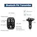 (New Version) Bluetooth FM Transmitter, GRDE Wireless Car Radio Adapter FM Radio Receiver Car Kit with Dual USB Car Charger, TF Card Slot and Large LED Display
