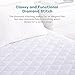 Sable Mattress Pad Protector, Queen Size Waterproof Quilted Topper Cover with FDA Certified Hypoallergenic Down Alternative Fill, Antibacterial, Dust Mite Protection, Deep Pocket Fitted Skirt 16 Inch