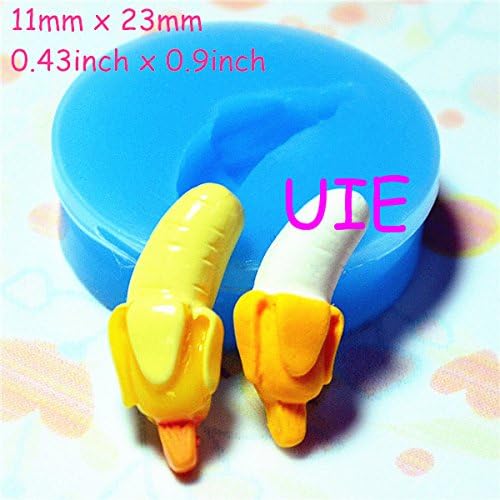 003LBS Banana Miniature Food Silicone Mold Fruit Mold Kawaii Deco Sweets Fimo Polymer Clay Jewelry Charms Cabochon Resin Mold