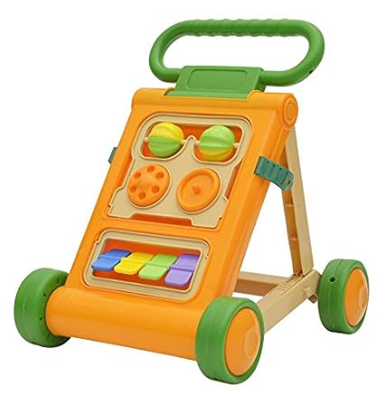 Generic Step-up Baby Activity Walker (Orange and Green, 040)