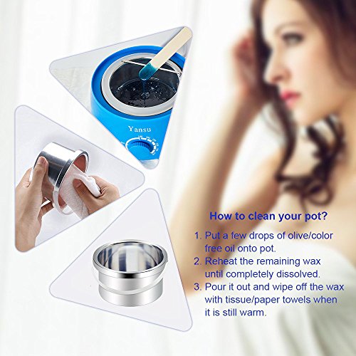Yansu Waxing Hair Removal Electric Hot Wax Warmer Adjustable Hard Wax