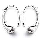 ANDI ROSE Fashion Jewelry Teardrop Drop Hoop 925 Sterling Silver Earrings for Women Girls
