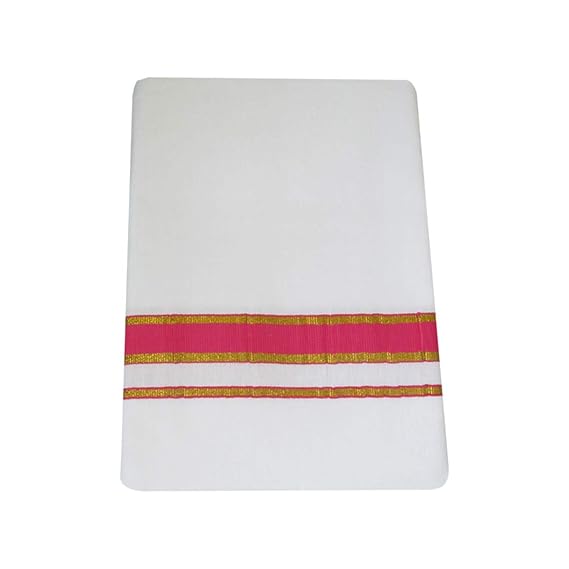 Men's Cotton 2 Mtr Dhoti (White, Free Size)