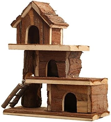 Ultra-luxury Wooden Toys Watkins Bear Hamster House Chalet (House A)