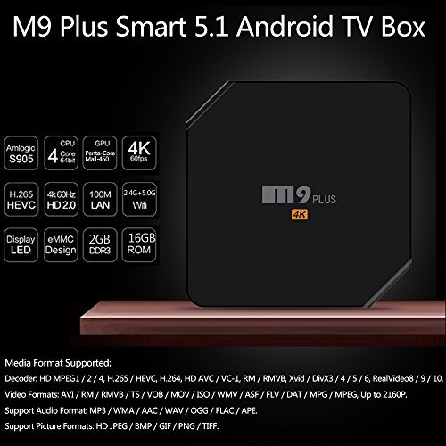 Docooler-M9-Plus-Smart-Android-511-TV-Box-Amlogic-S905-Quad-Core-2GB-16GB-UHD-4K2K-60fps-HDMI-24GHz-5GHz-Dual-WiFi-Bluetooth-40