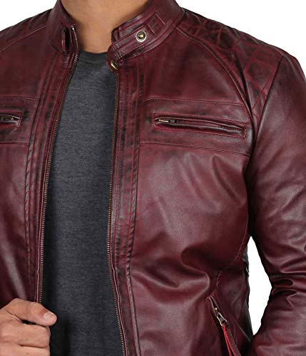 leather maroon jacket