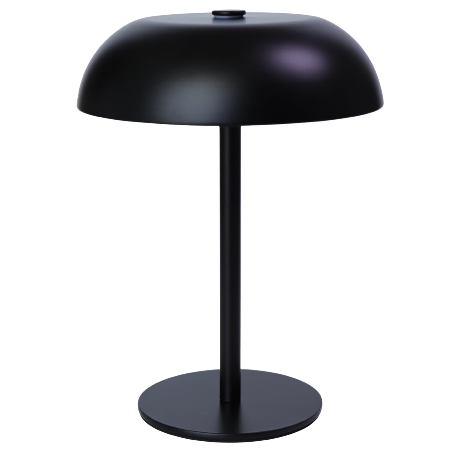 Photo 1 of ***MISSING CHARGER*** Portable LED Mushroom Table Lamp, Cordless Touch Desk Light with 5200mAh Rechargeable Battery, Stepless Dimming Small Lamp with 3 Color and Brightness Control for Bedroom/Patio/Bar/Coffee shop (Black)