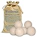 Leirai Wool Dryer Balls - Pack of 6 XL - Organic Natural Fabric Softener, Dryer Sheets Replaces, Chemical Free, Baby Safe, Shorten Drying Time, Lingerie Bra Laundry Bag